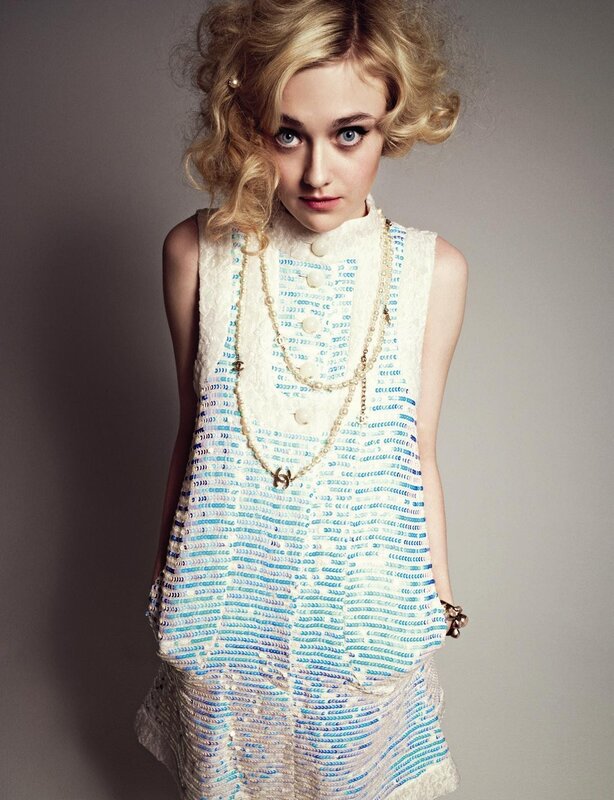 Woman in a Chanel dress