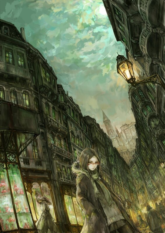 woman in a city street