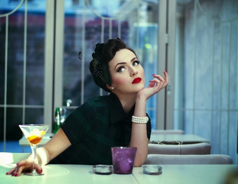 Woman in a Cocktail Bar