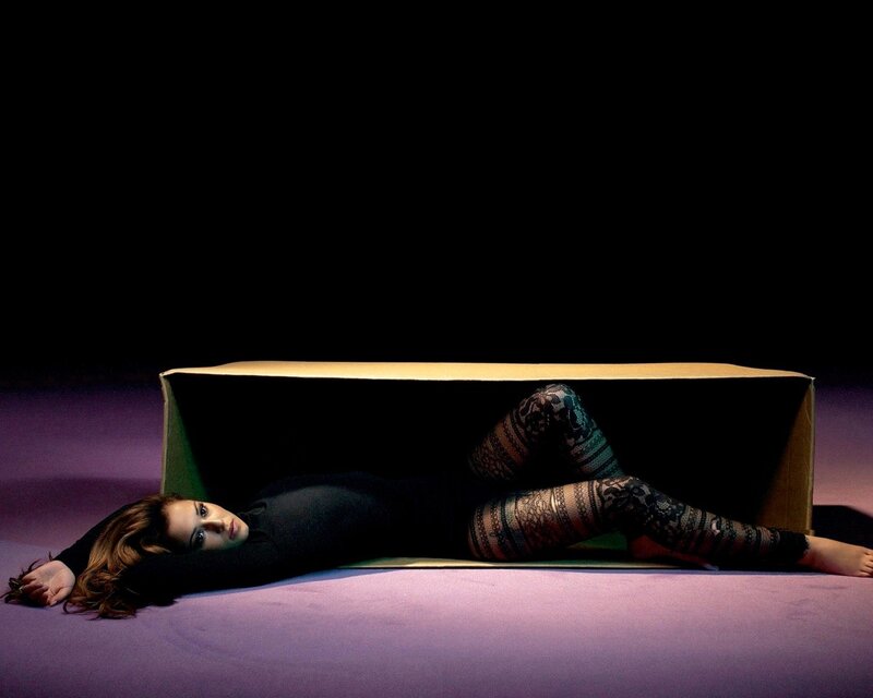 woman in a coffin