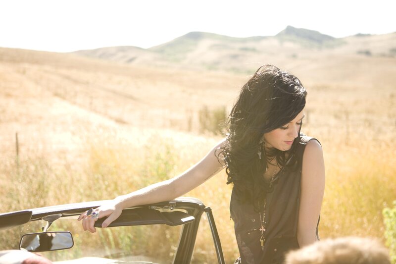 Woman in a Convertible