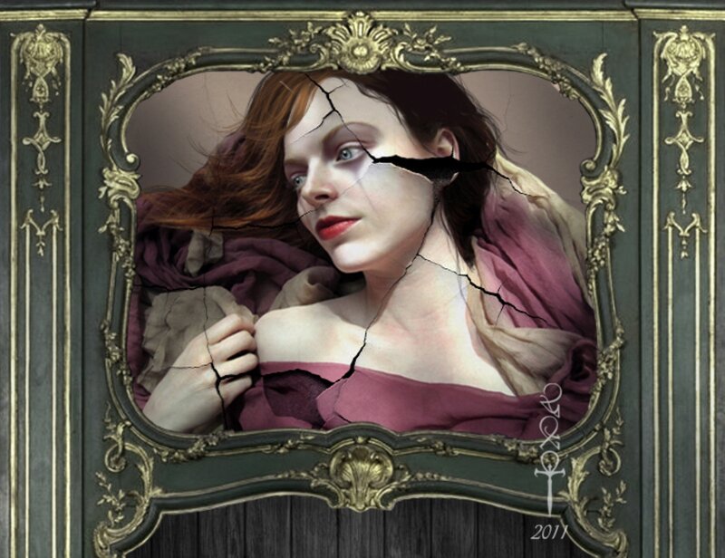 Woman in a Cracked Frame