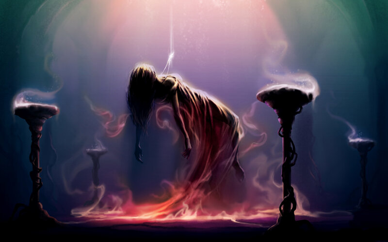 Woman in a Dark Chamber