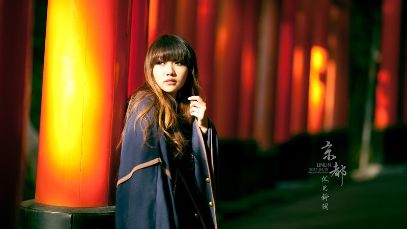 woman in a dark coat