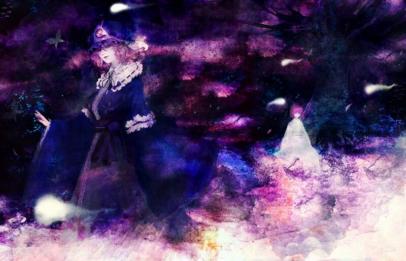 Woman in a Dark Forest — Purple