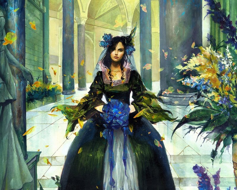 Woman in a Dark Gown — Blue