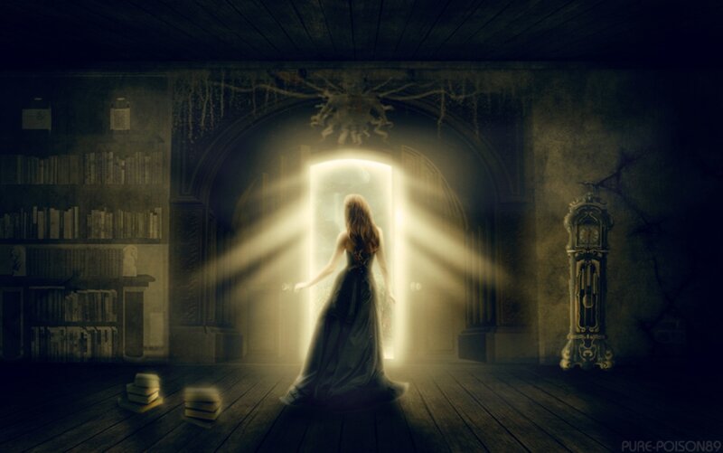 Woman in a Dark Room — Black