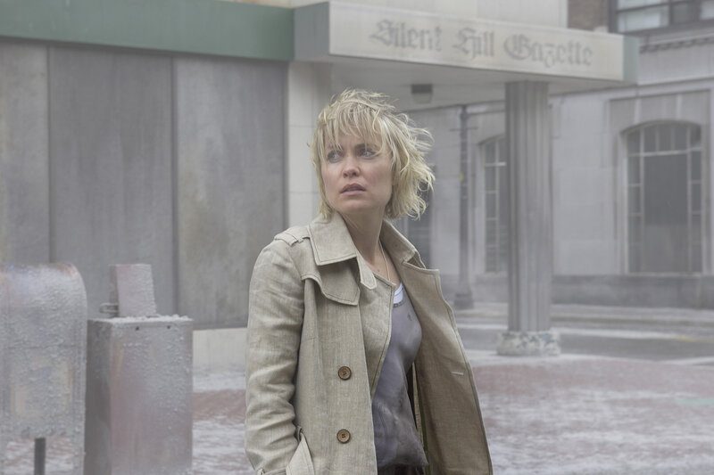 Woman in a desolate city