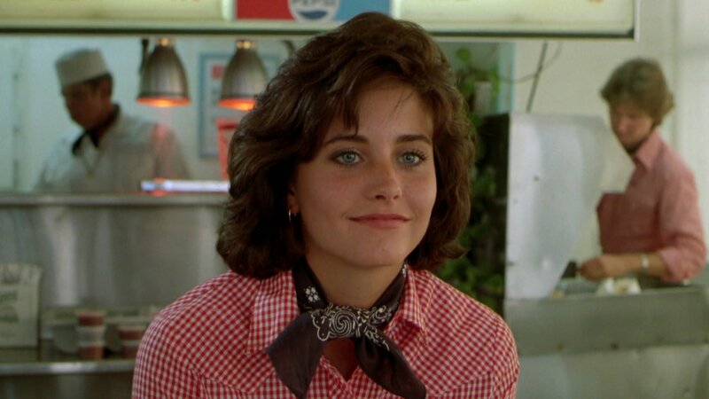 woman in a diner