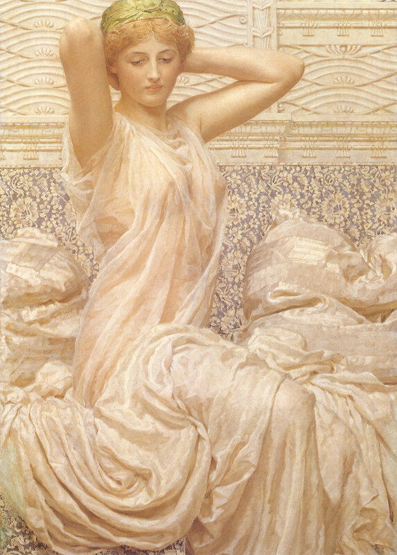 Woman in a draped gown