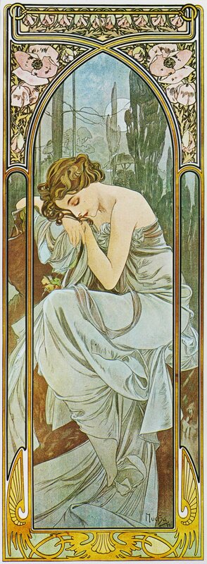 Woman in a dreamy forest