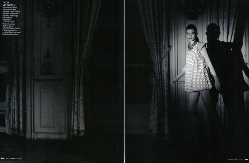 Woman in a Dress — Black, Dramatic, Night, Photograph