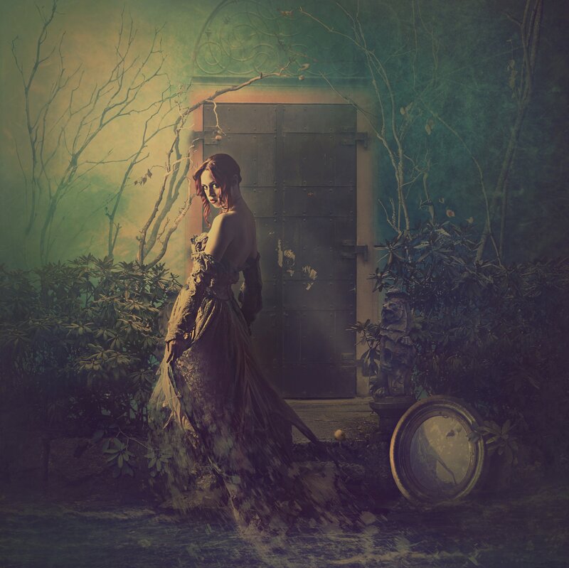 Woman in a Dress — Green, Dramatic
