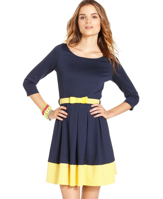 Woman in a Dress — Navy Blue
