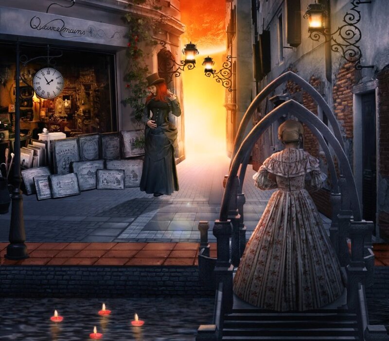 Woman in a Dress — Orange, Dramatic
