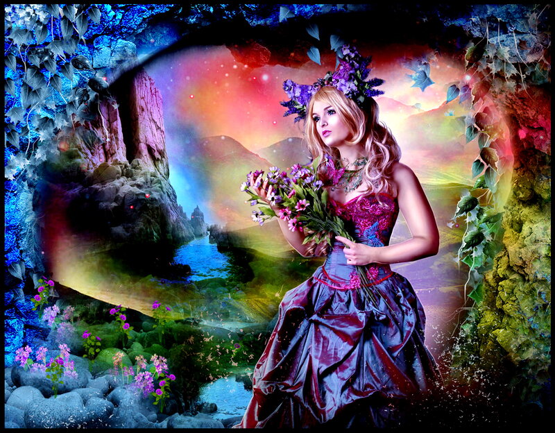 Woman in a Dress — Purple, Fantasy