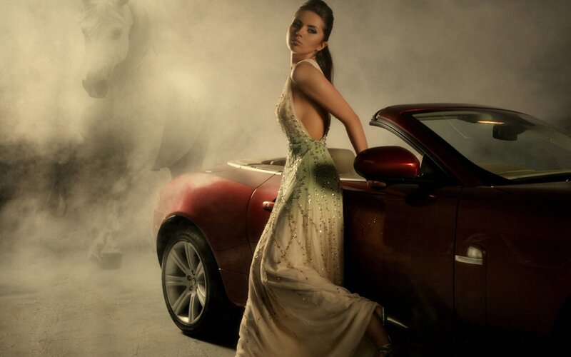 Woman in a Dress — Red, Dramatic