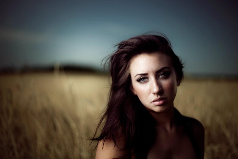 woman in a field