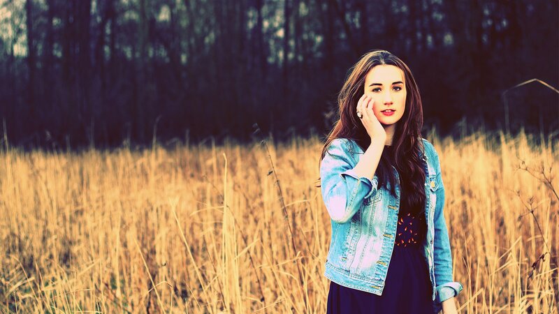 woman in a field