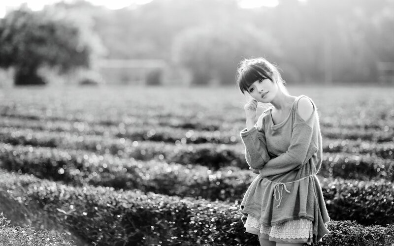 woman in a field