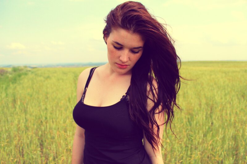 woman in a field