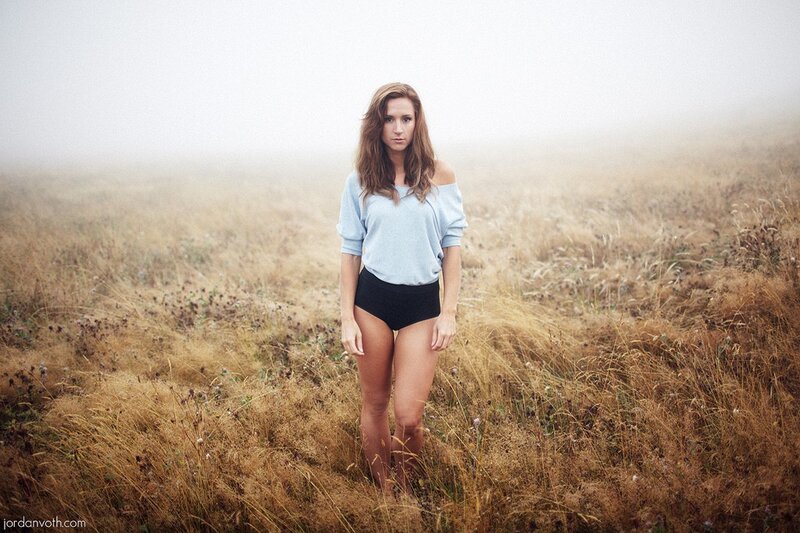 Woman in a Field — Brown, Misty