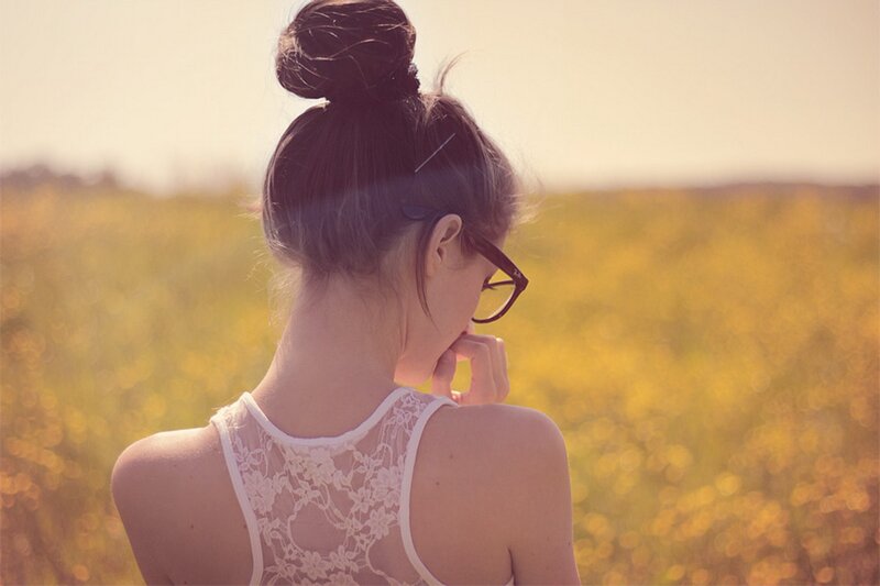 woman in a field of flowers