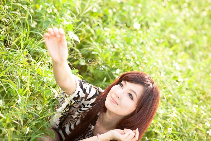 woman in a field of flowers
