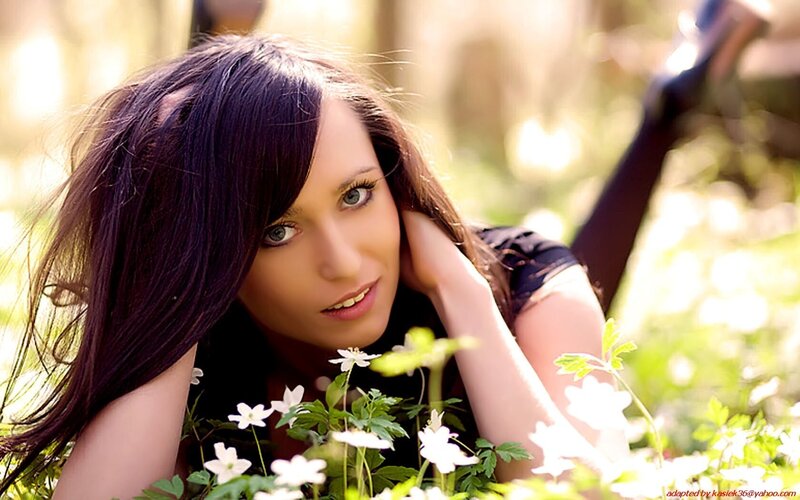 woman in a field of flowers