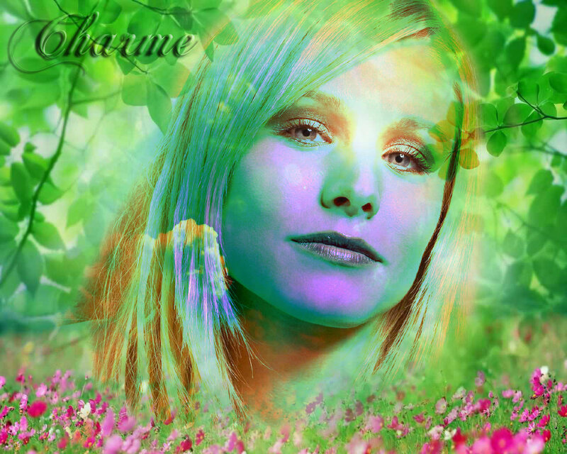 woman in a flower field