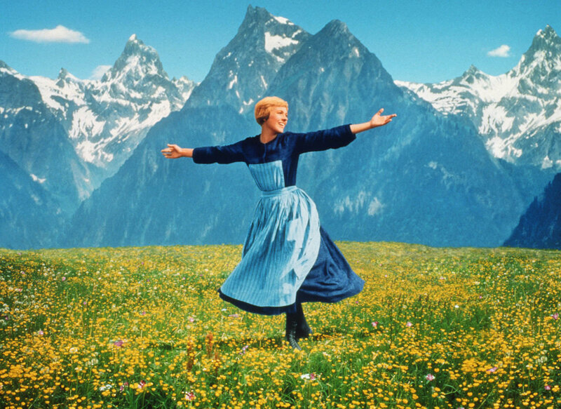 woman in a flower field