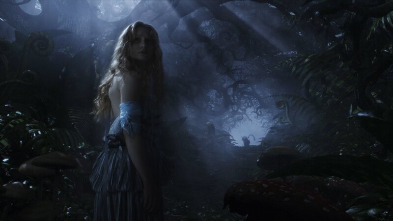 Woman in a Forest — Blue, Mysterious, Night