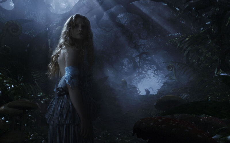 Woman in a Forest — Blue, Mysterious