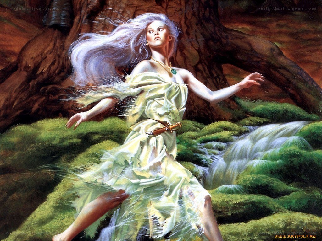 Woman in a forest clearing