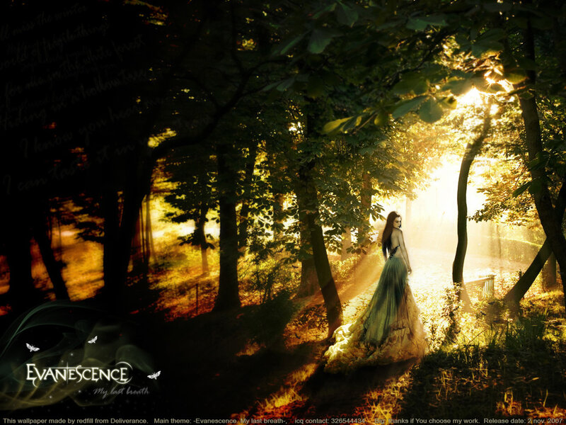 Woman in a Forest — Green, Dramatic