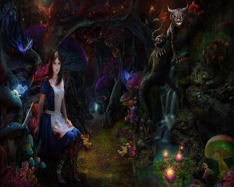 Woman in a Forest — Green, Fantastical