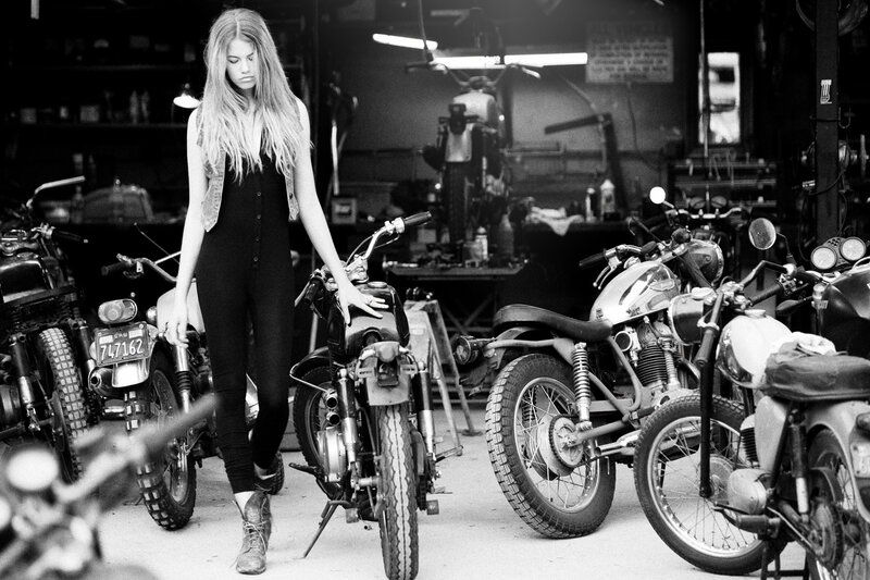 Woman in a Garage