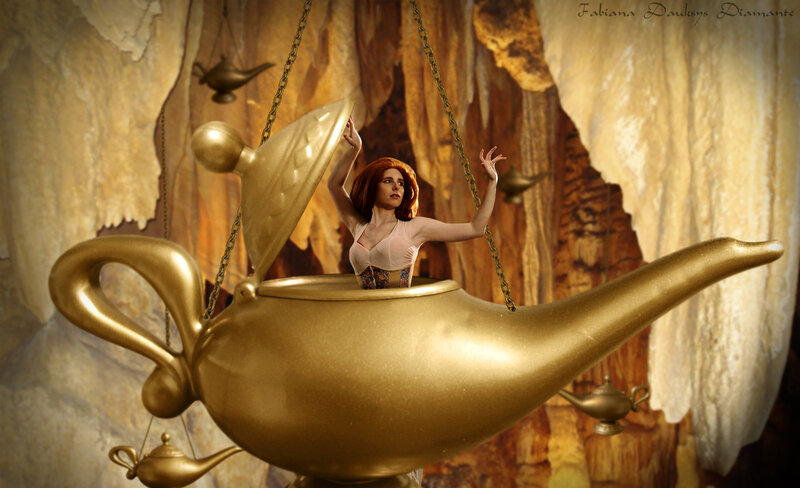 Woman in a Genie Lamp