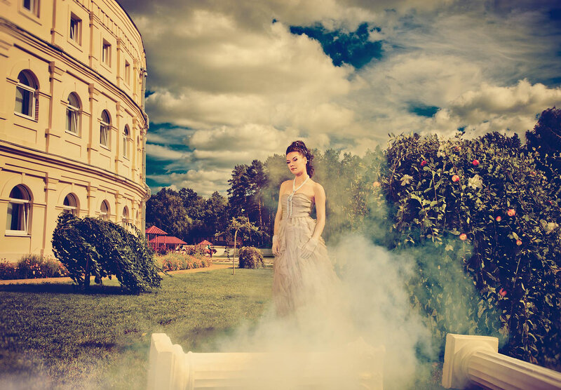 Woman in a Gown — Beige, Dramatic
