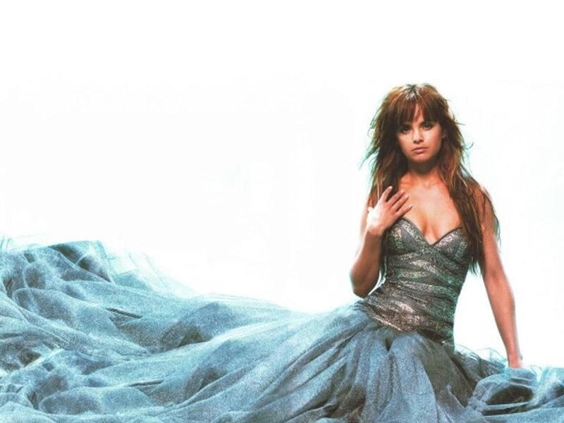 Woman in a Gown — Blue, Dramatic, Photograph