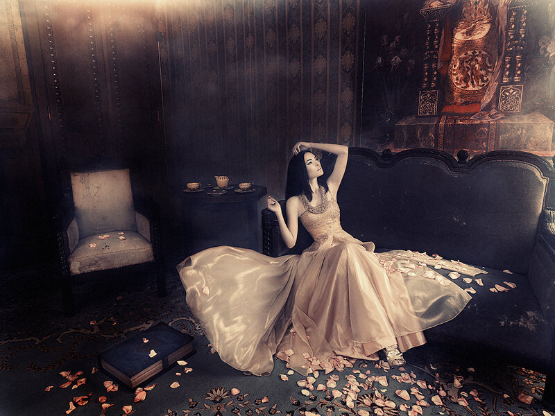 Woman in a Gown — Brown, Dramatic