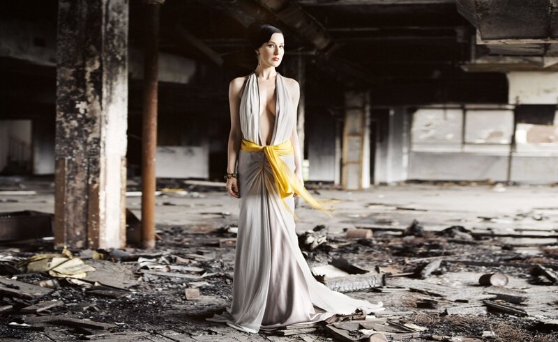 Woman in a Gown — Gray