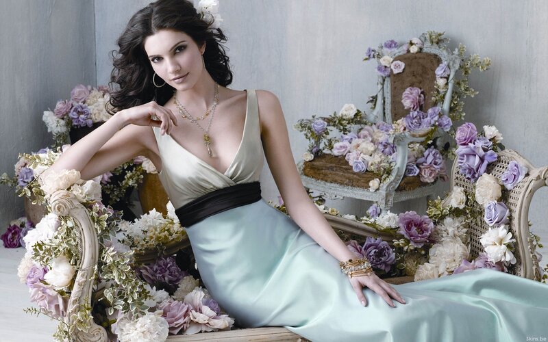 Woman in a Gown — Light Blue, Elegant