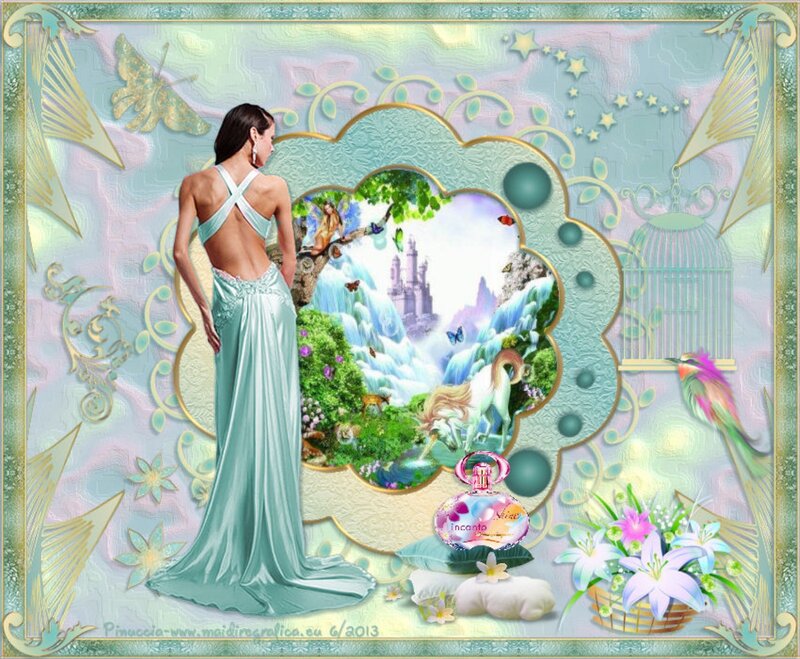 Woman in a Gown — Light Blue