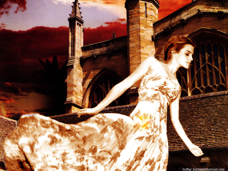 woman in a gown on a rooftop