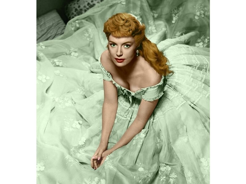 Woman in a green gown