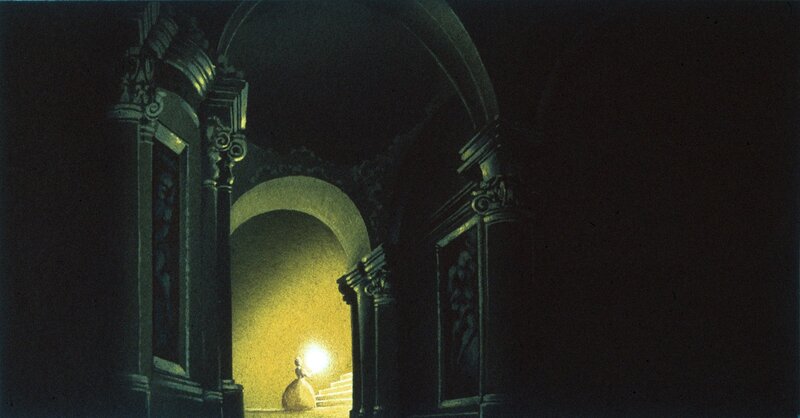 Woman in a Hallway — Black