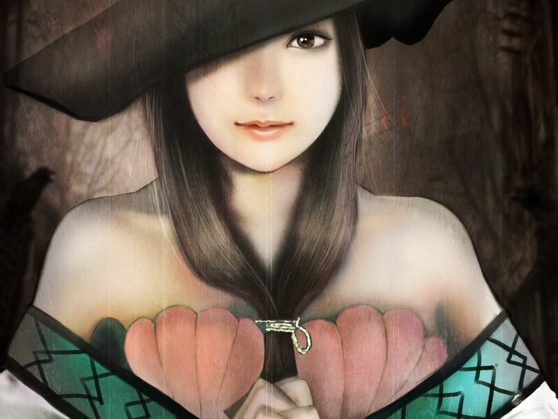 Woman in a Hat — Brown, Dramatic