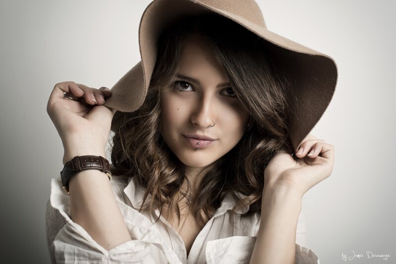woman in a hat portrait