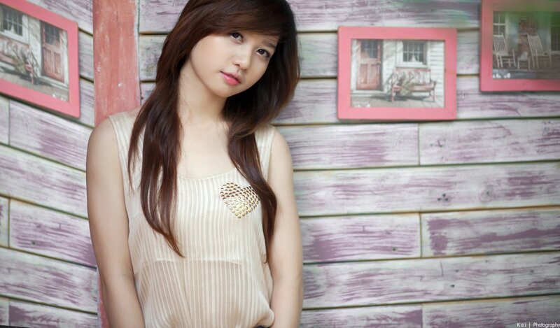 woman in a heart top